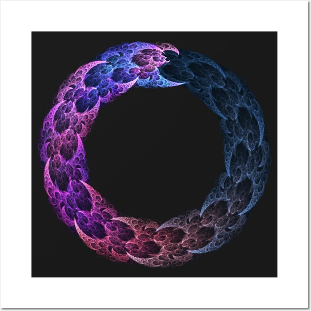 Circle Replication - Black Background Wall Art by mastrob